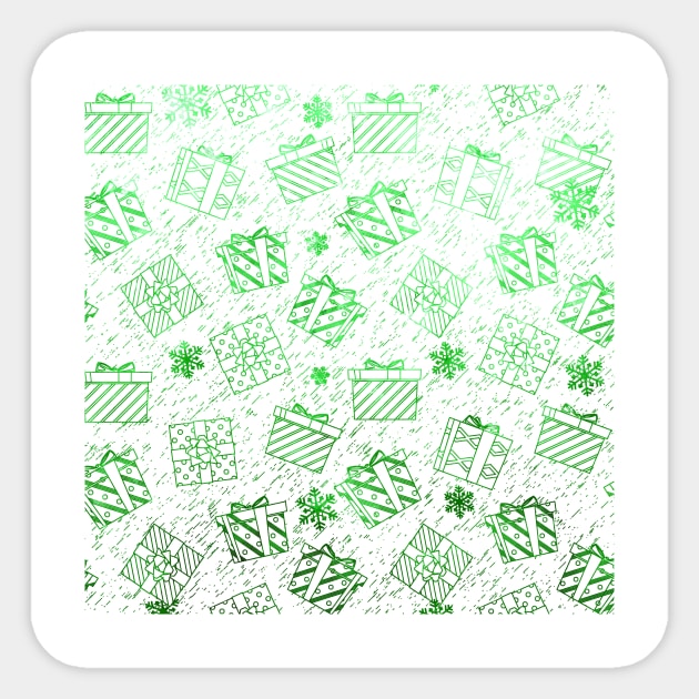 Christmas gifts pattern 18 Sticker by B&K